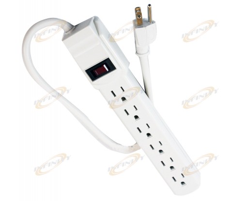 UL LISTED 6 Outlet Power Strip Surge Protector 1.6 ft 14/3 AWG